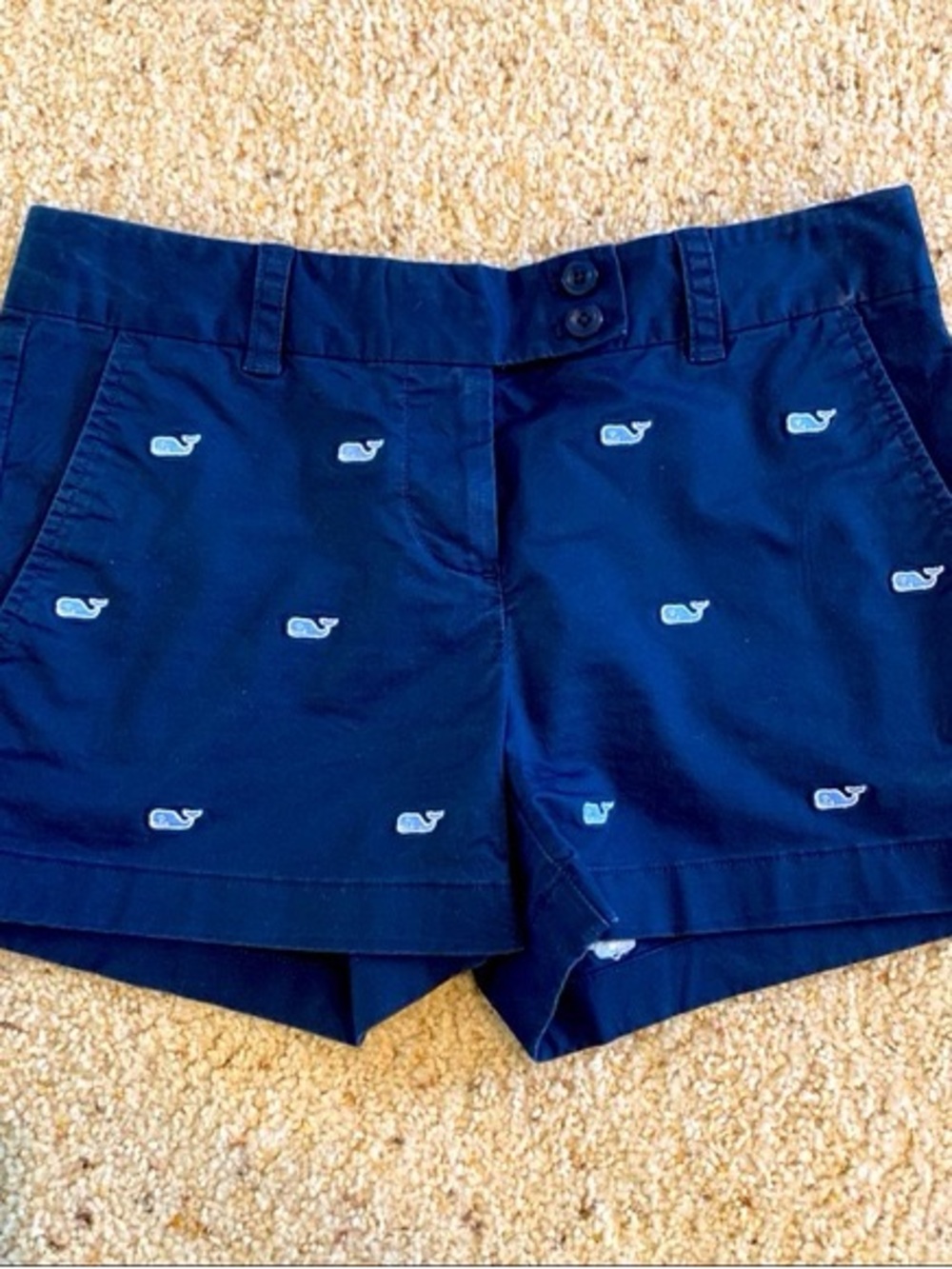 Vineyard Vines Navy Whale Embroidered Shorts